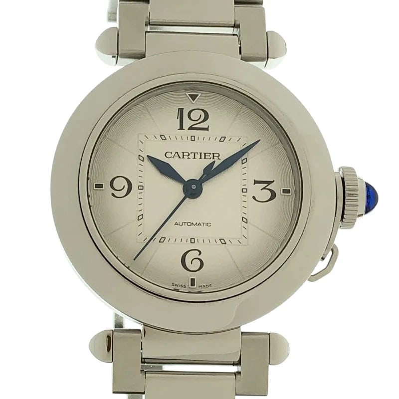 CARTIER PASHA WATCH: Cartier Pasha Watch Brand: CARTIER Type: Wrist watch Material: SS Color: Dial Color Silver Size: [ Case size ] 35mm [ Arm circumference size ] 18cm Accessories: None Accessories Notice: When