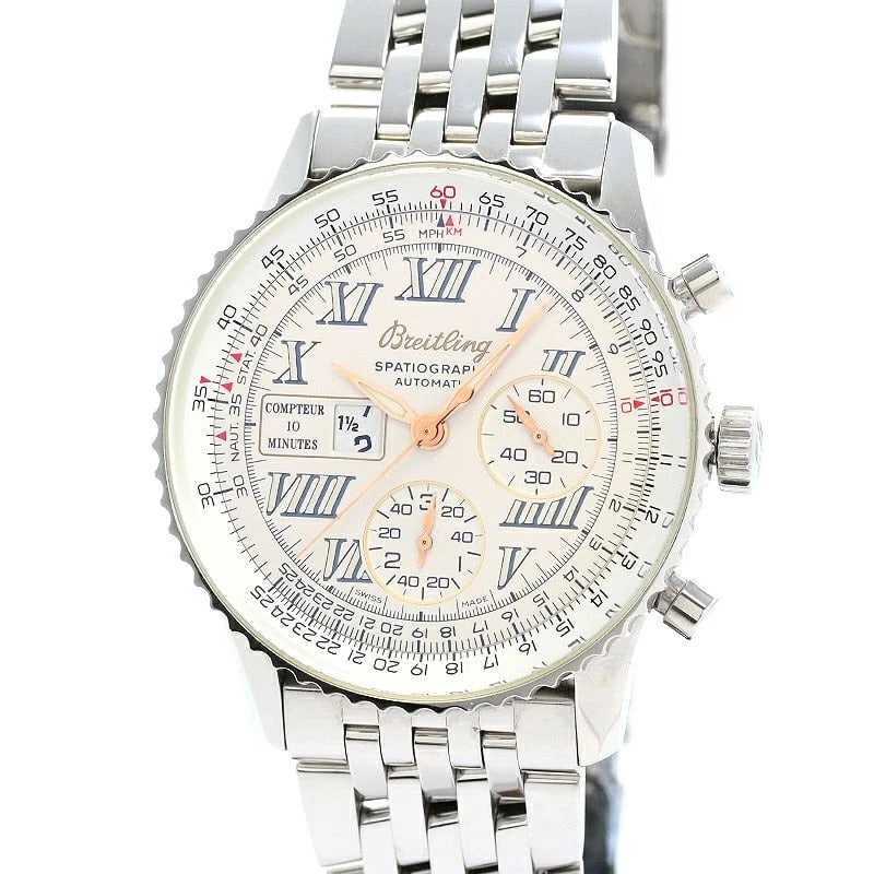 BREITLING MONTBRILLANT SPATIOGRAPHE WATCH: Breitling Montbrillant Spatiographe Watch Brand: BREITLING Type: Wrist watch Material: Stainless Steel Color: Dial Color Silver Size: [ Case size ] 41.5mm [ Arm circumference size ] 18cm 