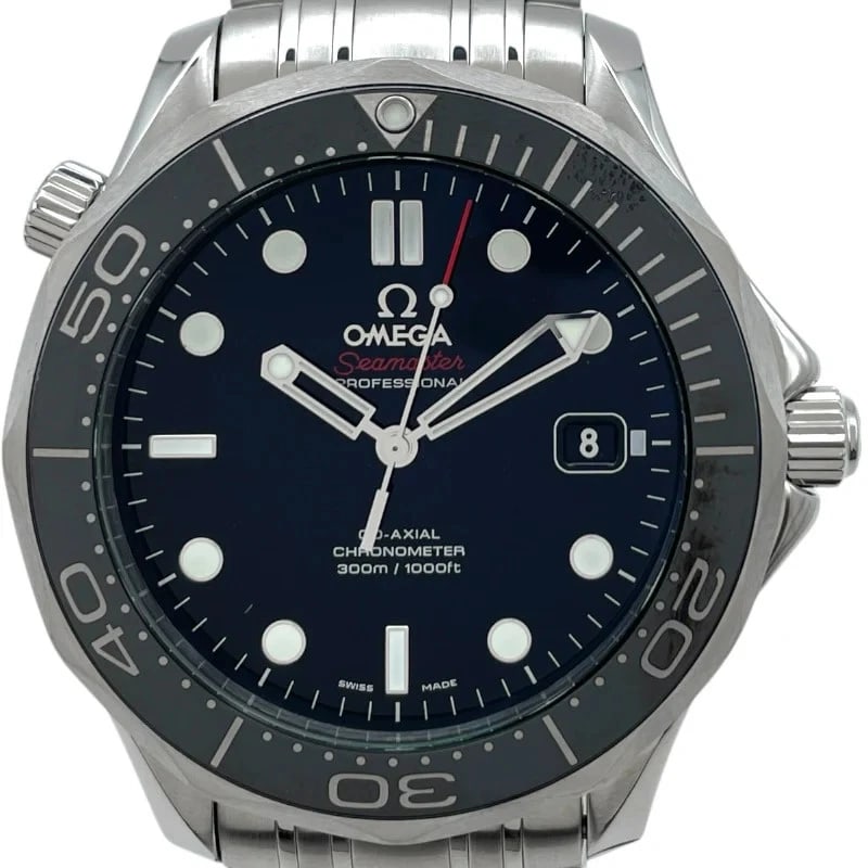 OMEGA SEAMASTER DIVER CO-AXIAL CHRONOMETER BLACK WATCH (1 of 6)