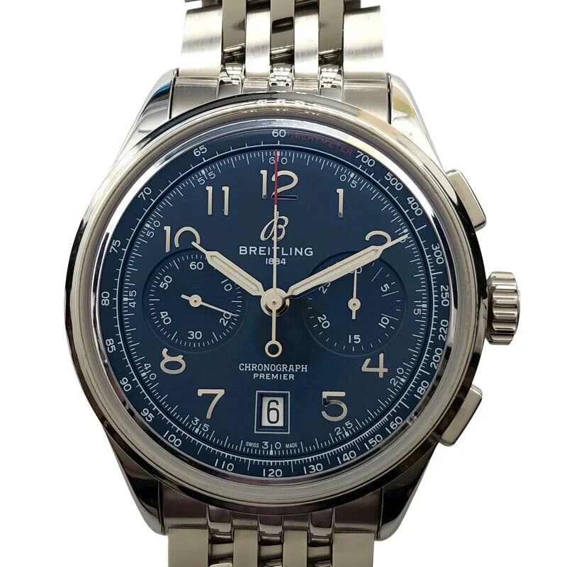 BREITLING PREMIER CHRONOGRAPH WATCH: Breitling Premier Chronograph Watch Brand: BREITLING Type: Wrist watch Material: SS Color: Dial Color NONE Size: [ Case size ] 42mm [ Arm circumference size ] 21cm Accessories: None
