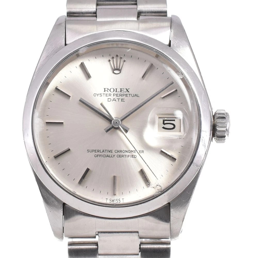 ROLEX OYSTER PERPETUAL VINTAGE WATCH: ROLEX Oyster perpetual vintage Watch Brand: ROLEX Type: Wristwatch Material: Band Material Stainless Steel, Case Material Stainless Steel Color: Dial Color Silver, Case Color Silver Band Color