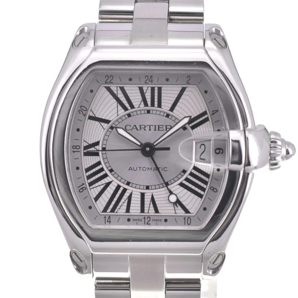 CARTIER SILVER DIAL WATCH: CARTIER Silver Dial Watch Brand: CARTIER Type: Wristwatch Material: Band Material Stainless Steel, Case Material Stainless Steel Color: Dial Color Silver, Case Color Silver Band Color Silver Size: