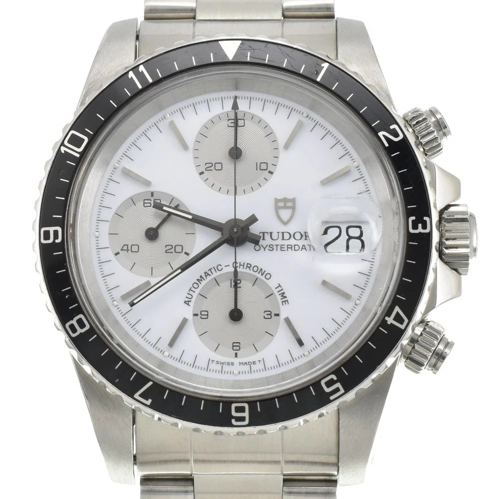 TUDOR OYSTER CHRONOTIME WATCH: TUDOR Oyster Chronotime Watch Brand: TUDOR Type: Wristwatch Material: Band Material Stainless Steel, Case Material Stainless Steel Color: Dial Color white, Case Color Silver Band Color Silver Size