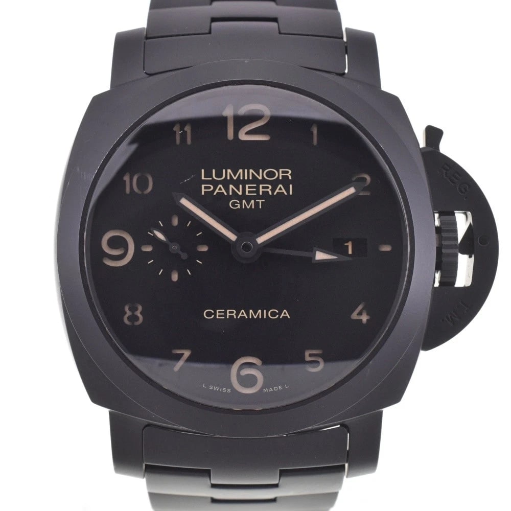 PANERAI LUMINORTUTTONERO WATCH: PANERAI LuminorTuttonero Watch Brand: PANERAI Type: Wristwatch Material: Band Material ceramic, Case Material ceramic Color: Dial Color black, Case Color black Band Color black Size: Case size
