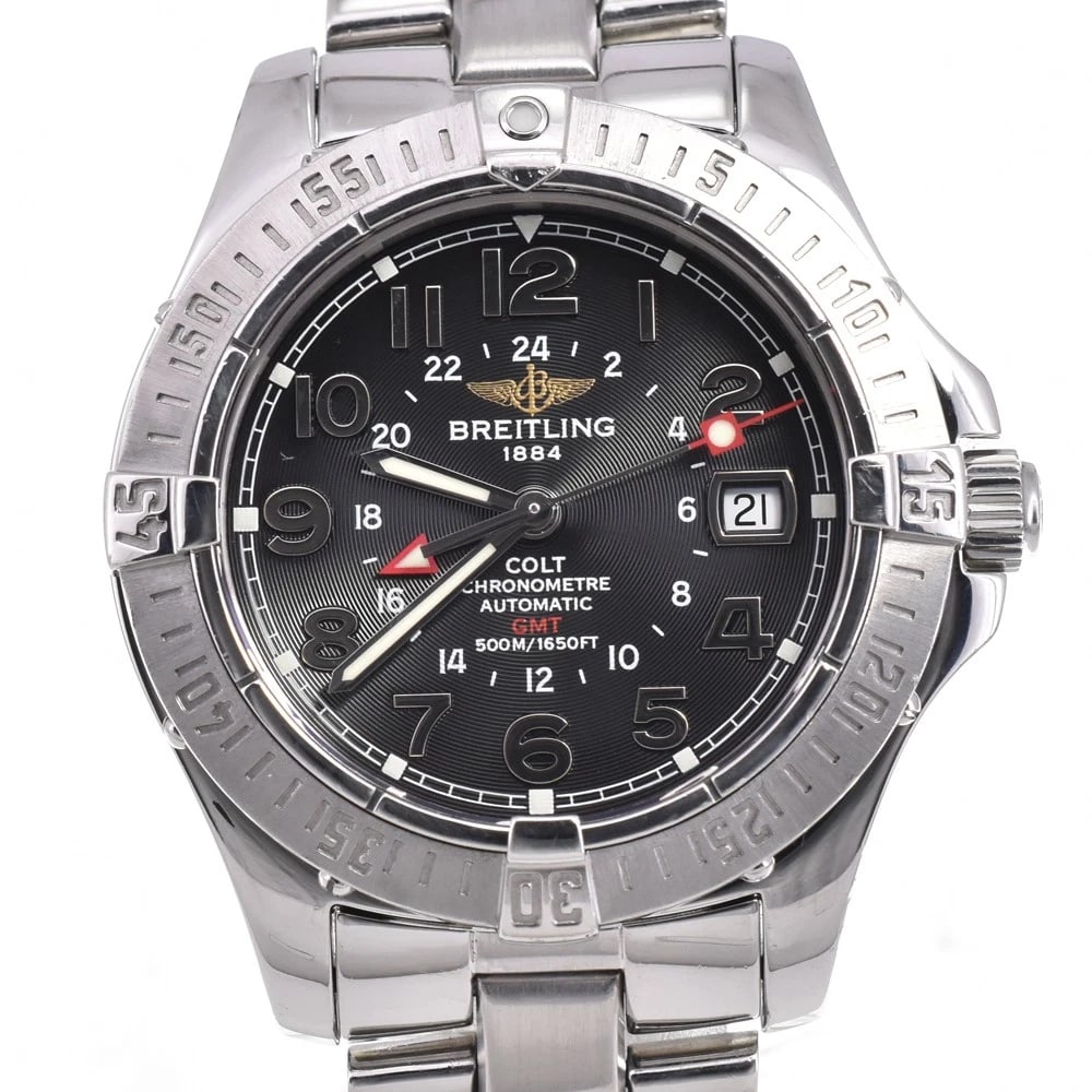BREITLING GMT BLACK DIAL WATCH (1 of 5)