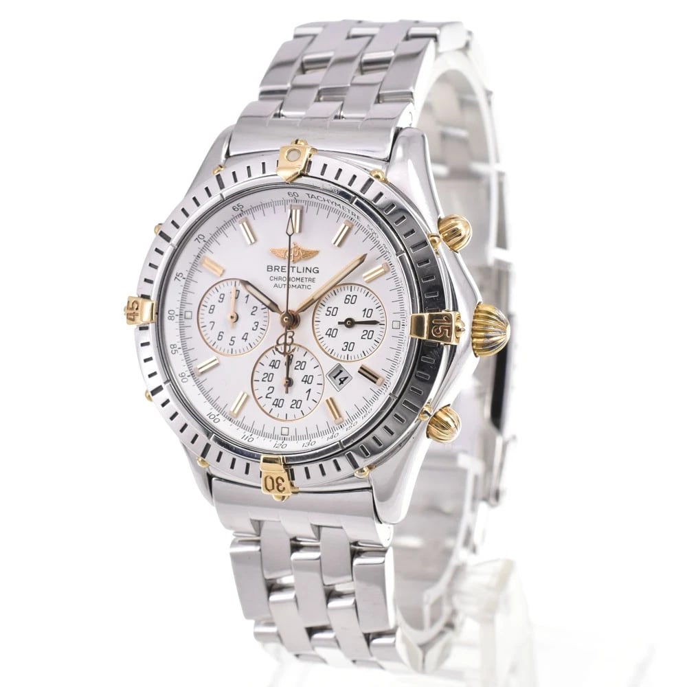 BREITLING SHADOW FLYBACK WHITE DIAL WATCH - 2