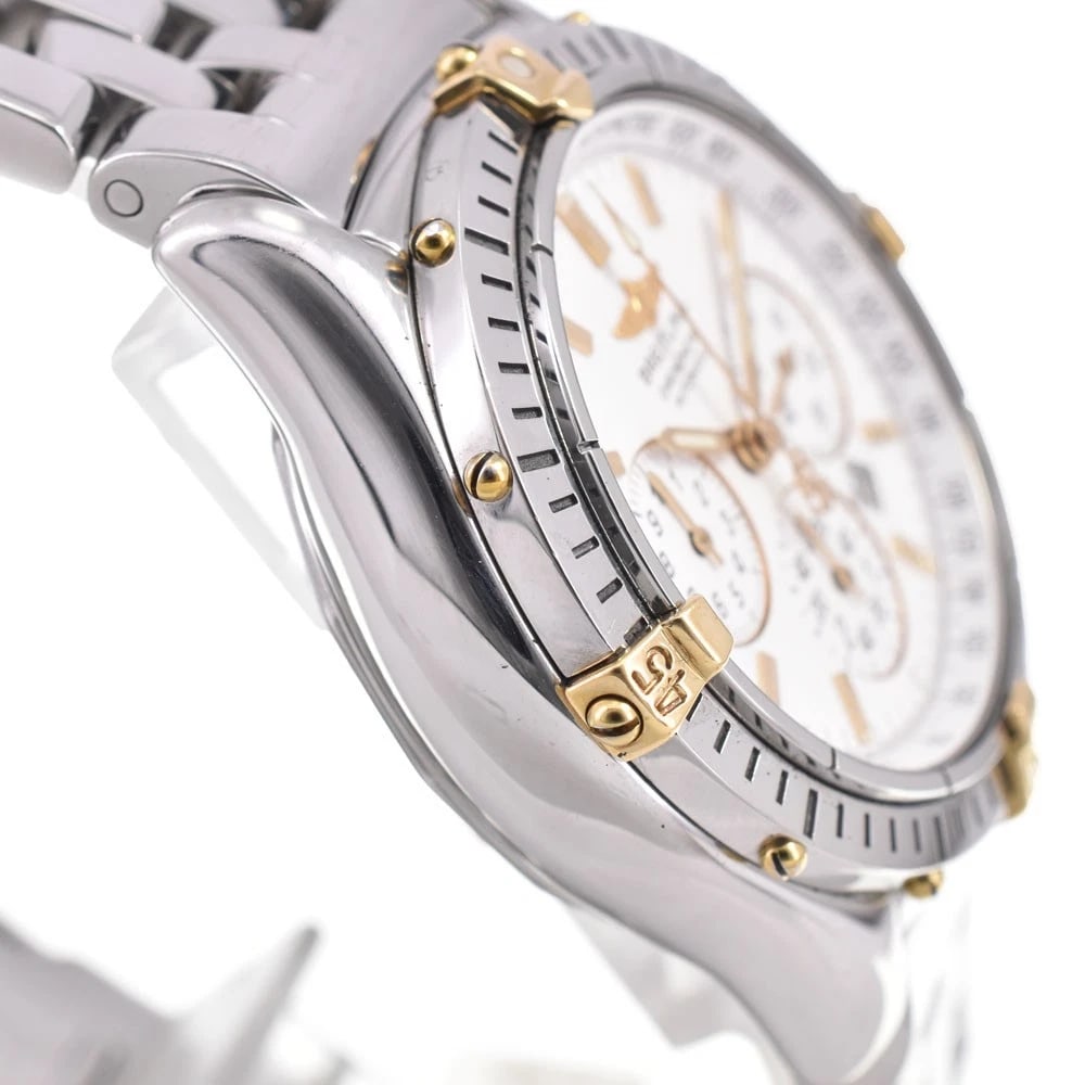 BREITLING SHADOW FLYBACK WHITE DIAL WATCH - 4