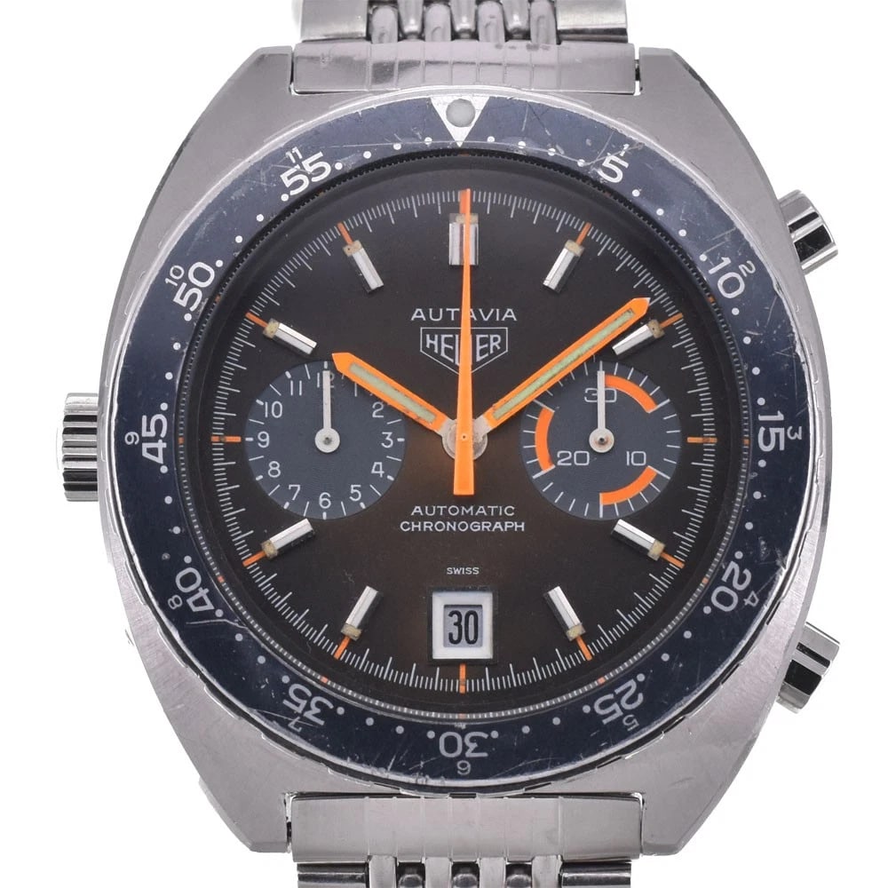 TAG HEUER OTAVIA ORANGE VINTAGE WATCH: TAG HEUER Otavia Orange vintage Watch Brand: TAG HEUER Type: Wristwatch Material: Band Material Stainless Steel, Case Material Stainless Steel Color: Dial Color black, Case Color Silver Band
