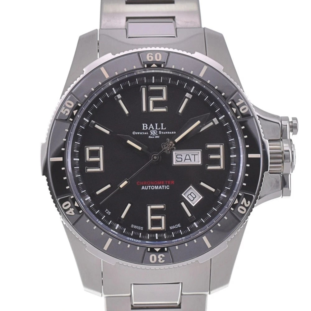 BALLWATCH ENGINEER HYDROCARBONAIRBORN WATCH: BALLWATCH Engineer HydrocarbonAirborn Watch Brand: BALLWATCH Type: Wristwatch Material: Band Material Stainless Steel, Case Material Stainless Steel Color: Dial Color black, Case Color Silver