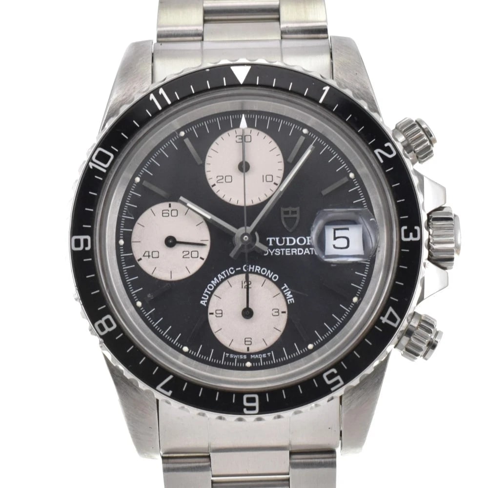 TUDOR OYSTER CHRONOTIME WATCH: TUDOR Oyster Chronotime Watch Brand: TUDOR Type: Wristwatch Material: Band Material Stainless Steel, Case Material Stainless Steel Color: Dial Color Silver / Black, Case Color Silver Band Color