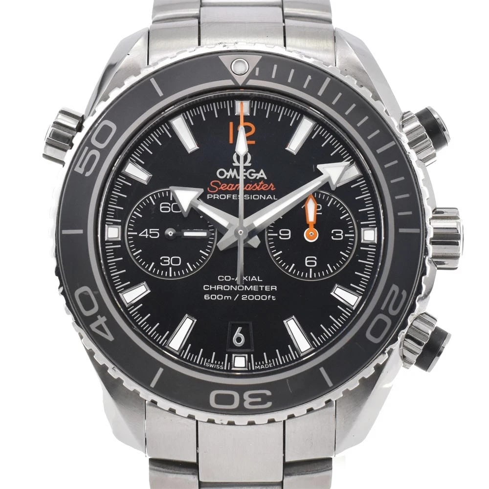 OMEGA SEAMASTER PLANET OCEAN WATCH: OMEGA Seamaster Planet Ocean Watch Brand: OMEGA Type: Wristwatch Material: Band Material Stainless Steel, Case Material Stainless Steel Color: Dial Color black, Case Color Silver Band Color