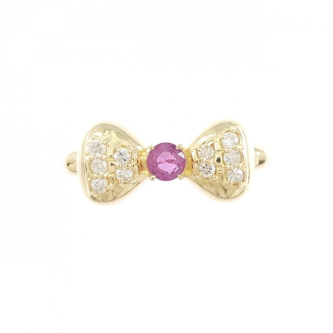 K18YG RIBBON RUBY RING - 2