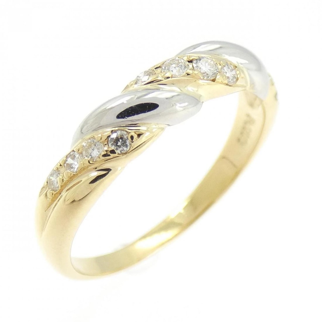 K18YG PT900 DIAMOND RING: K18YG PT900 Diamond Ring Brand: Unbranded Type: Ring Material: K18 Yellow Gold Platinum 900 Platinum, Main Stone/Creation natural Color: Yellow Gold Size: 6 US Accessories: None Accessories