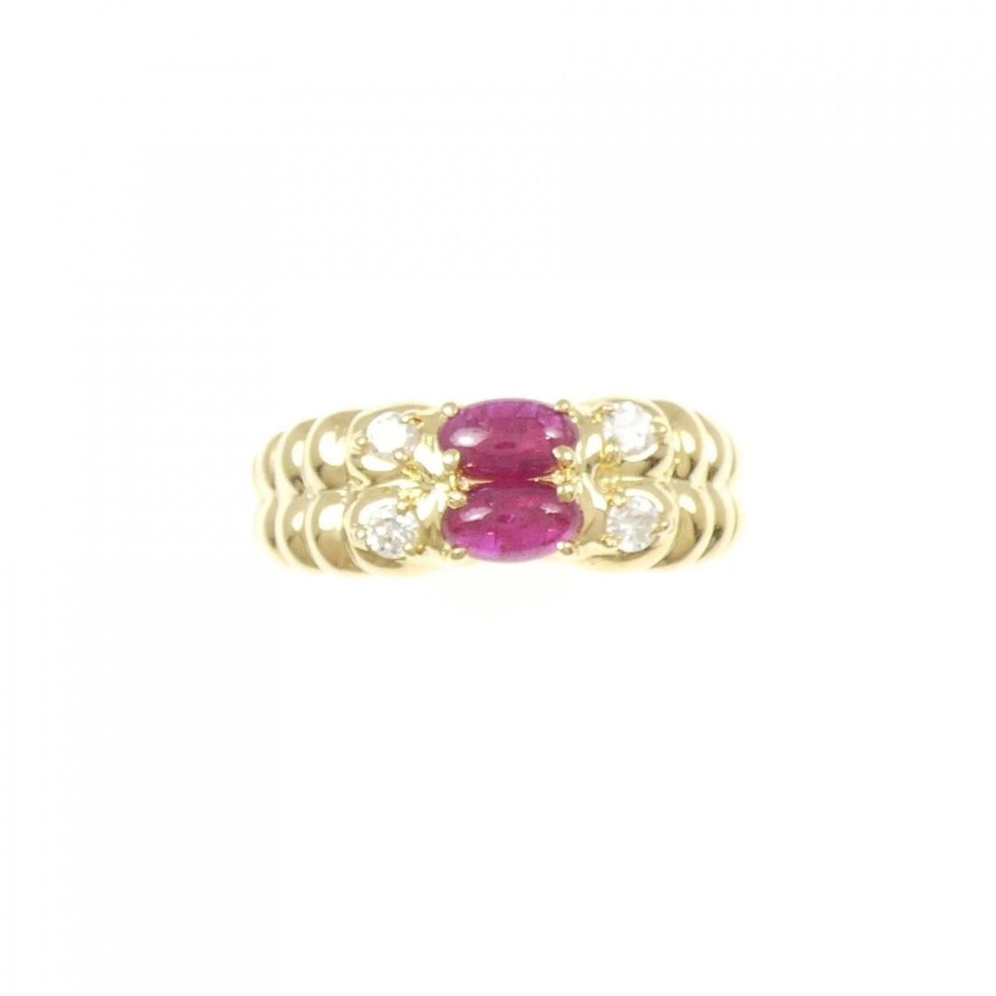 K18YG RUBY RING - 2