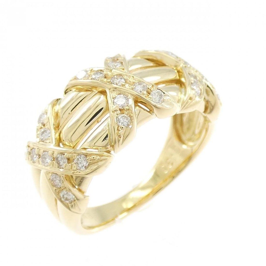 K18YG DIAMOND RING: K18YG Diamond Ring Brand: Unbranded Type: Ring Material: K18 Yellow Gold, Main Stone/Creation Natural Color: Yellow Gold Size: 6.5 ( US size) Accessories: None Accessories Notice: When