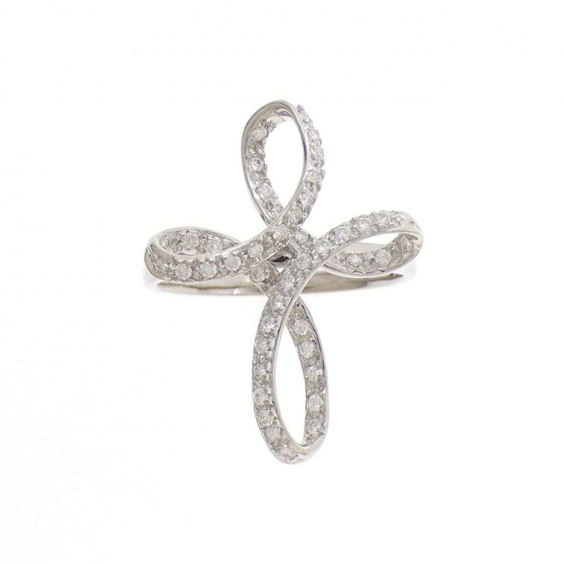 K18WG DIAMOND RING - 2