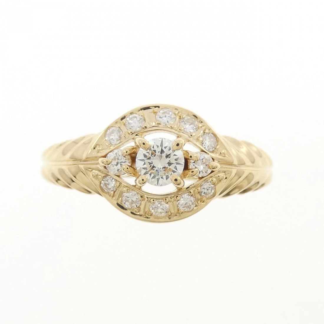 K18YG DIAMOND RING - 2
