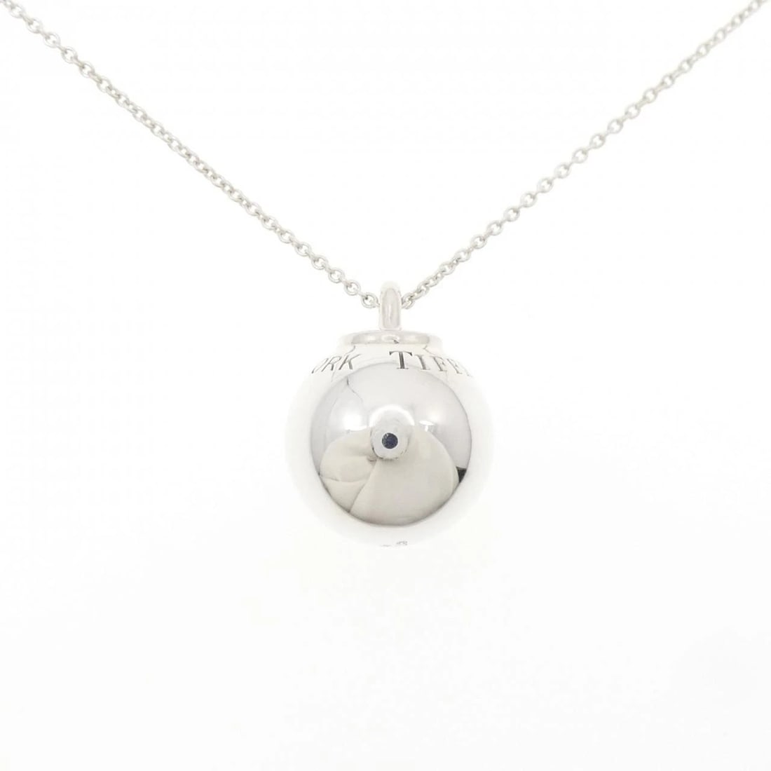 TIFFANY BALL NECKLACE: Tiffany Ball Necklace Brand: Tiffany Type: Necklace Material: 925 Silver, Color: Silver Size: 72-82cm,ActualSize Pendant top H x W: 23.8mmx18.7mm Chain Max. W: 1.4mm Accessories: None