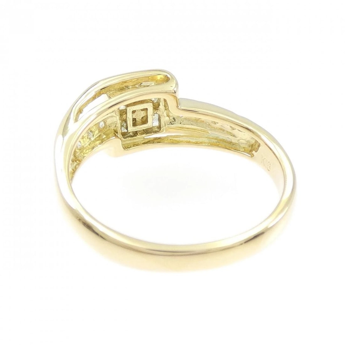 K18YG DIAMOND RING - 3