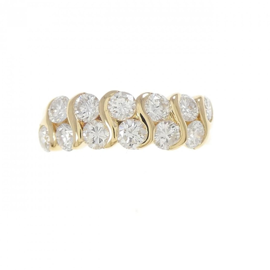 K18YG DIAMOND RING - 2