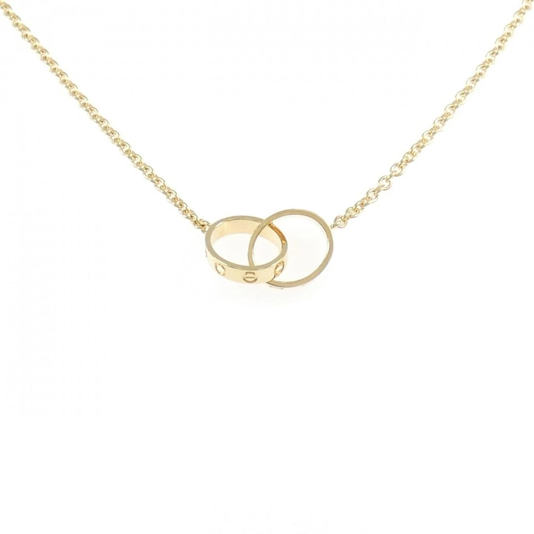 CARTIER BABY LOVE NECKLACE: Cartier Baby Love Necklace Brand: CARTIER Type: Necklace Material: 750 yellow gold, Color: yellow gold Size: 44cmActual Size Max width approx.: 9.6mm Chain maximum width approx.: 1.8mm 