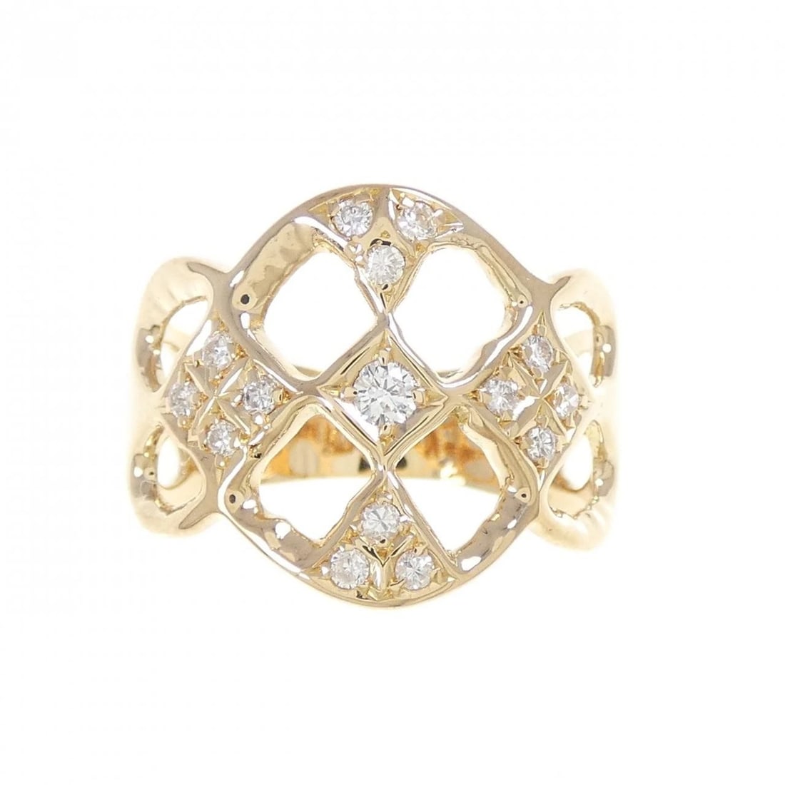 K18YG DIAMOND RING - 2