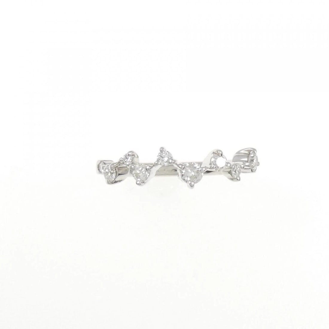 K18WG DIAMOND RING - 2