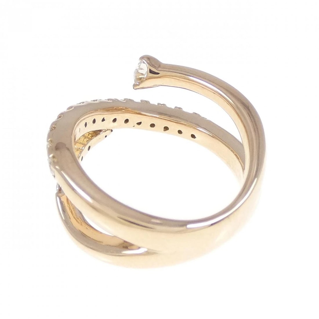 K18PG DIAMOND PINKY RING - 3