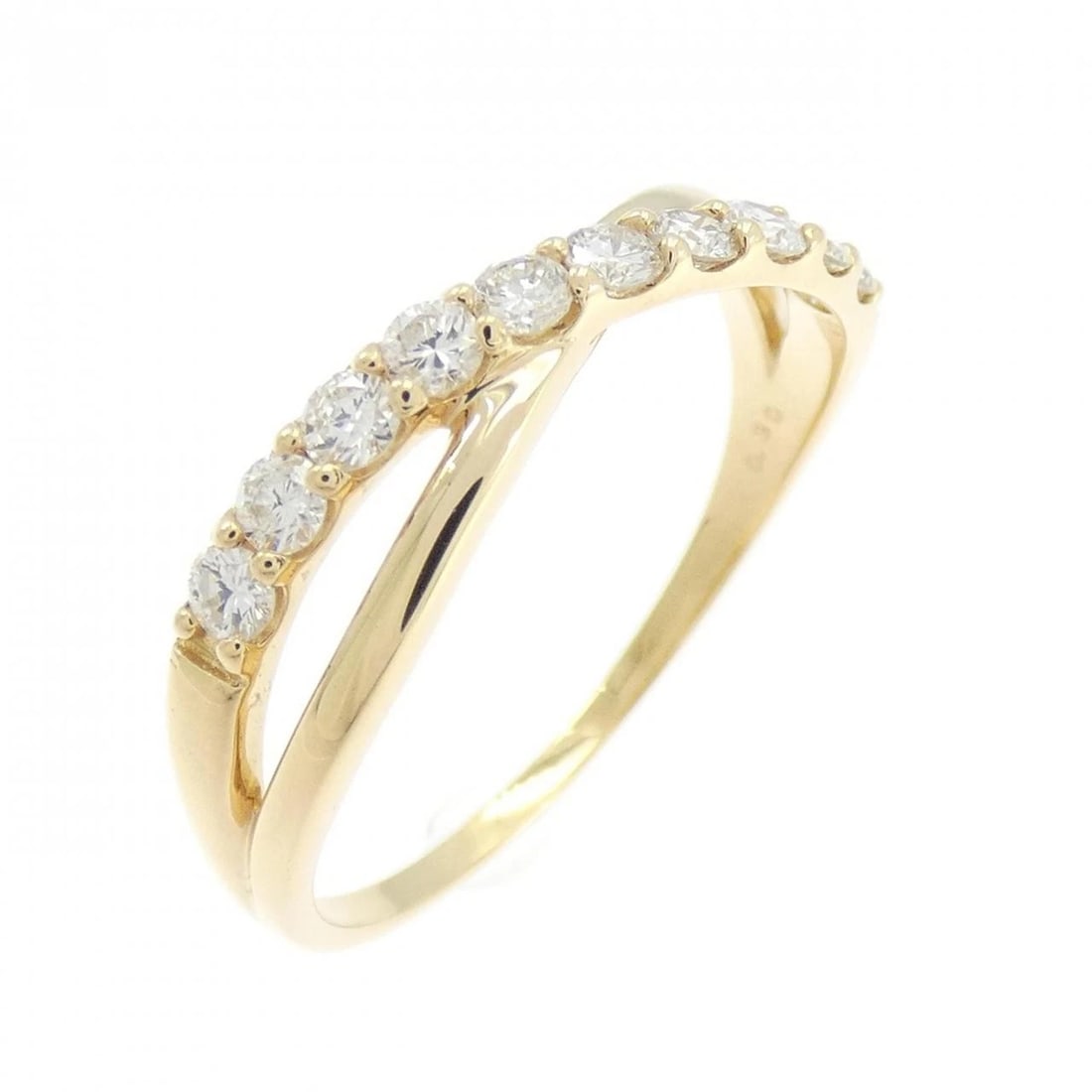 K18YG DIAMOND RING: K18YG Diamond Ring Brand: Unbranded Type: Ring Material: K18 Yellow Gold, Main Stone/Creation Natural Color: Yellow Gold Size: 6.5-7 US Accessories: None Accessories Notice: When purchasin