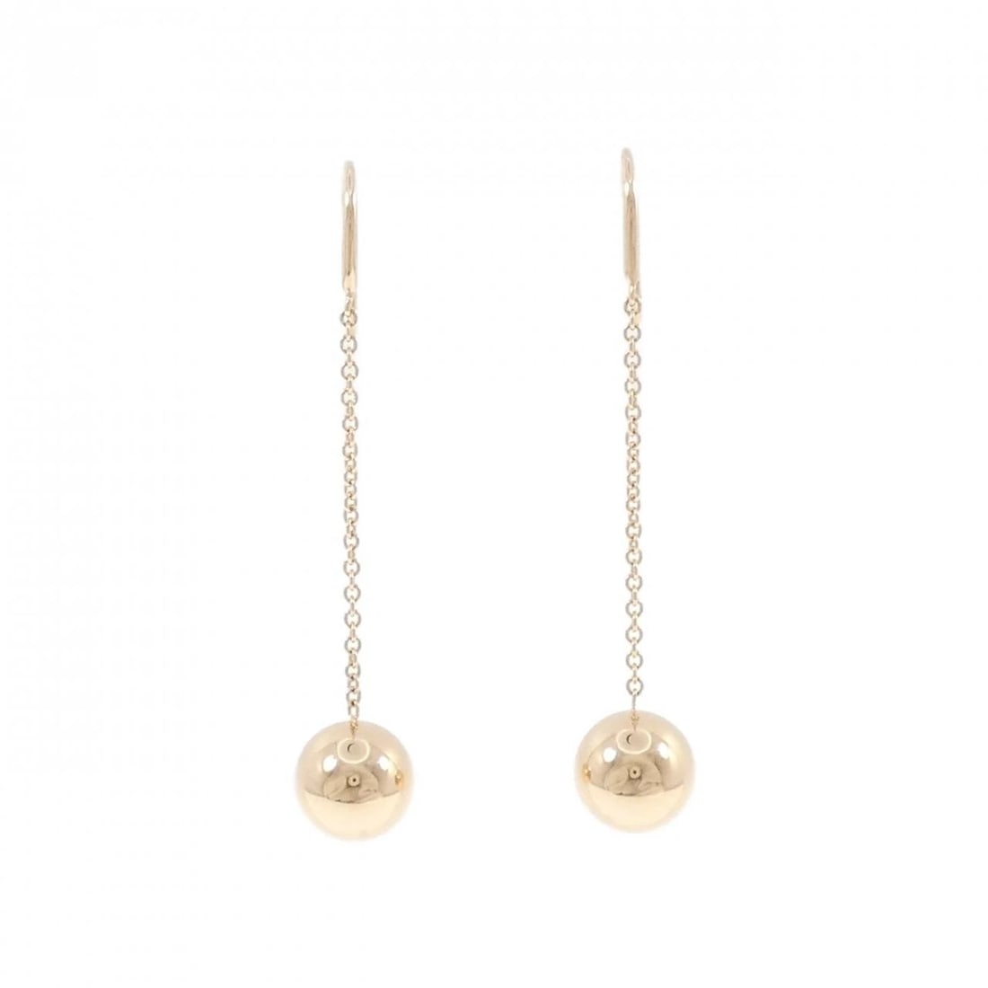 TIFFANY BALL HOOKS EARRINGS: Tiffany Ball Hooks Earrings Brand: Tiffany Type: Earrings Material: 750 Pink Gold, Color: Pink Gold Size: ActualSize HxW: 42.3mmx9.7mm Accessories: None Accessories Notice: When purchasing
