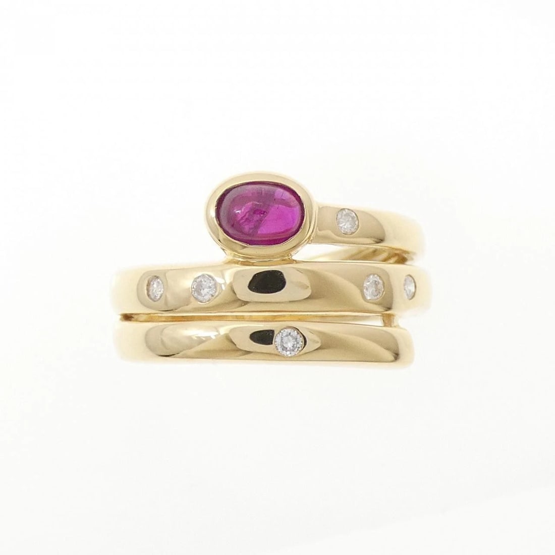 K18YG RUBY RING - 2