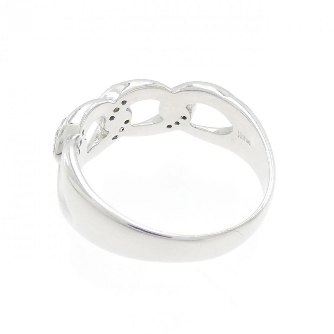 K18WG DIAMOND RING - 2