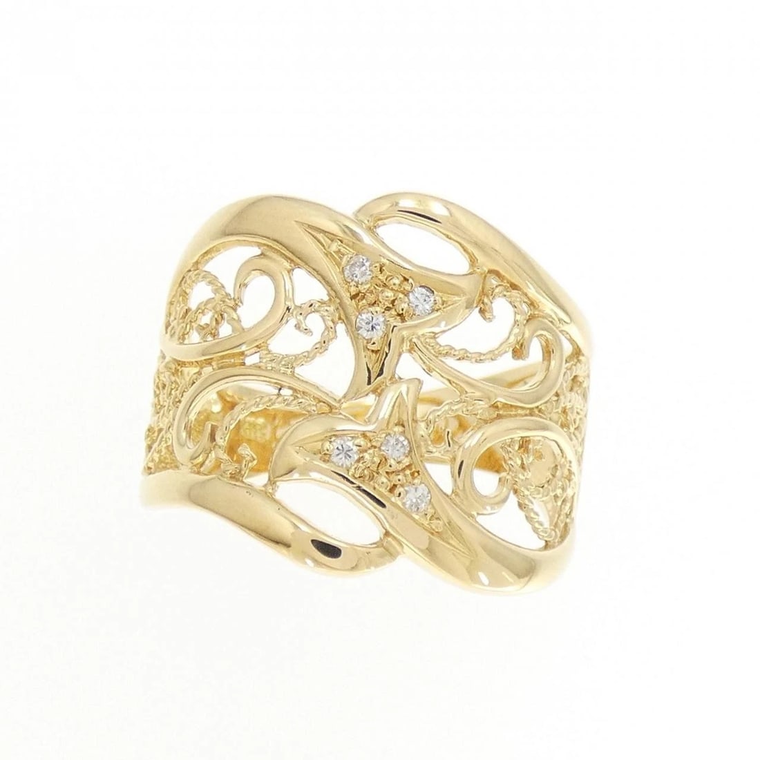 K18YG DIAMOND RING - 2