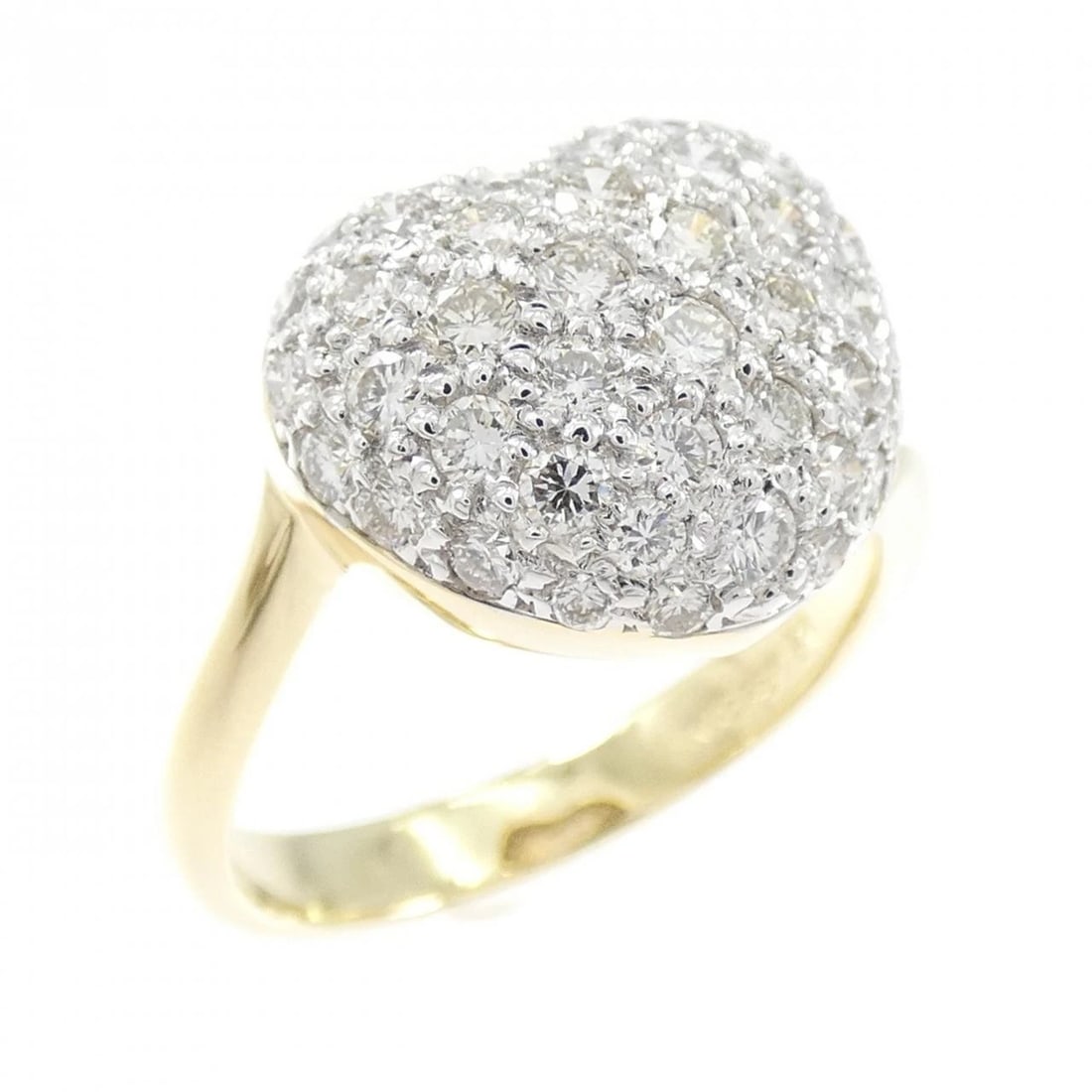 PONTE VECCHIO HEART DIAMOND RING: Ponte Vecchio Heart Diamond Ring Brand: Ponte Vecchio Type: Ring Material: K18 Yellow Gold K18 White Gold, Main Stone/Creation Natural Color: Yellow Gold White Gold" Size: 6.5 (US size) Accessori