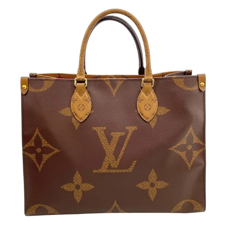 LOUIS VUITTON ONTHEGO BROWN MONOGRAM GIANT REVERSE TOTE HANDBAG (1 of 8)