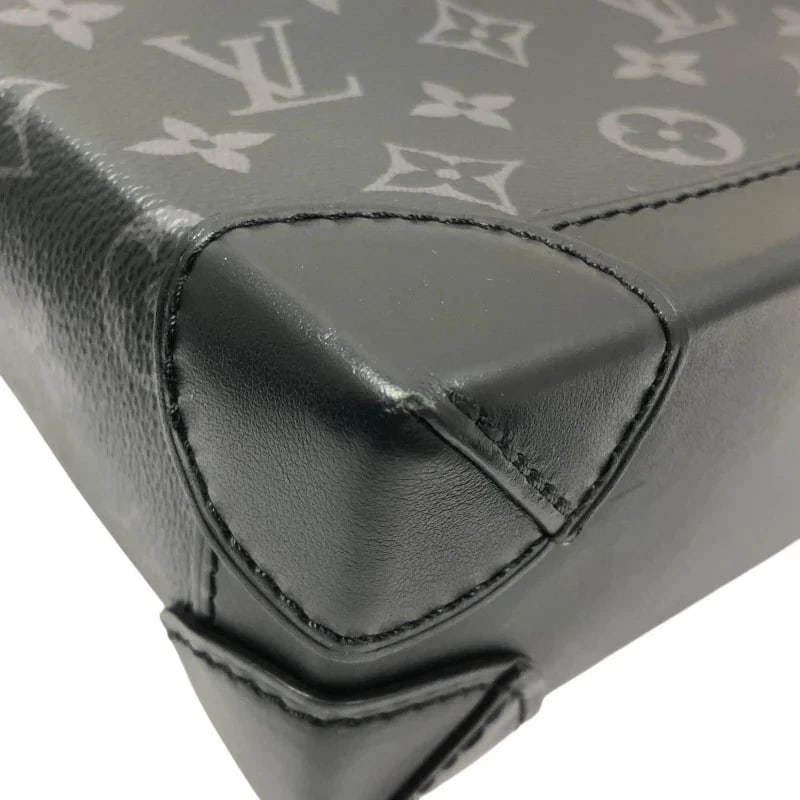 LOUIS VUITTON NANO STEAMER BLACK MONOGRAM ECLIPSE HANDBAG - 10