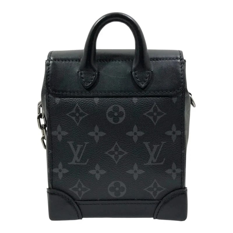 LOUIS VUITTON NANO STEAMER BLACK MONOGRAM ECLIPSE HANDBAG - 2