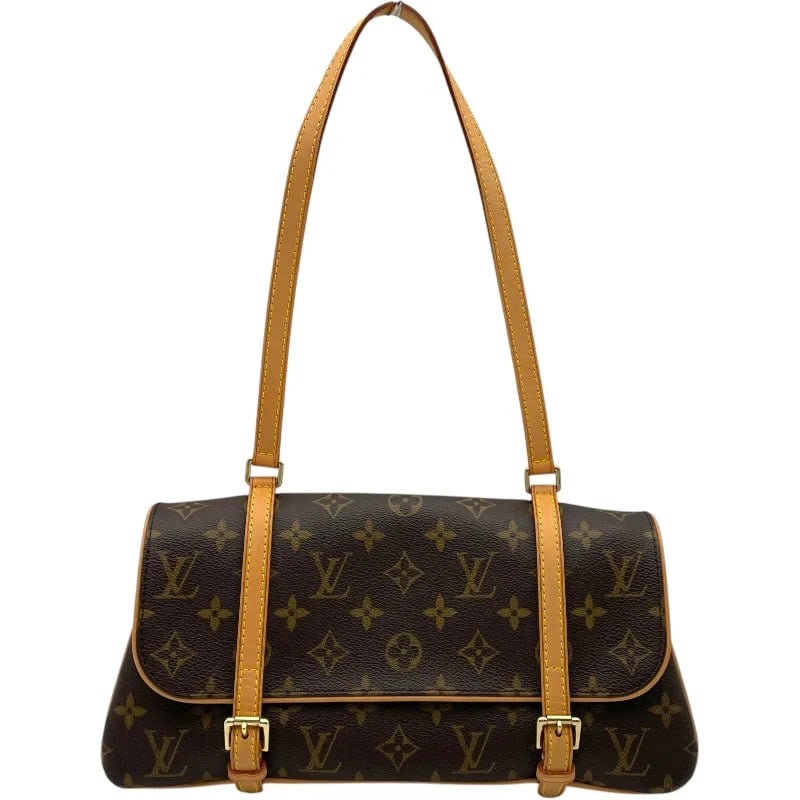 LOUIS VUITTON MARLY BROWN MONOGRAM HANDBAG: LOUIS VUITTON Marly Brown Monogram Handbag Brand: LOUIS VUITTON Type: Handbag Material: Monogram Color: Brown Size: W: 31cm / H: 15.5cm / D: 5cm / Shoulder: 55cm Accessories: None Accessories