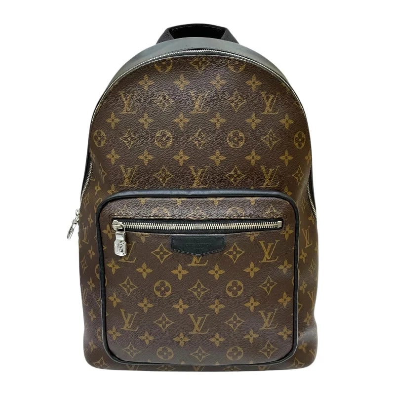 LOUIS VUITTON JOSH BROWN & BLACK MONOGRAM MACASSAR/LEATHER HANDBAG (1 of 9)