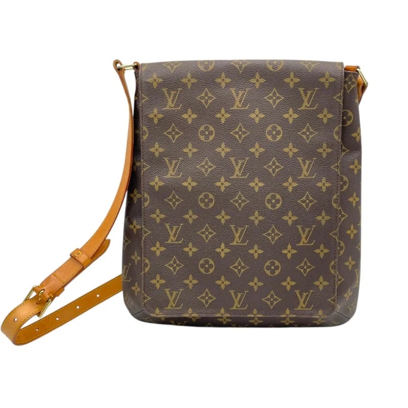 LOUIS VUITTON MUSETTE BROWN MONOGRAM CANVAS HANDBAG: LOUIS VUITTON Musette Brown Monogram Canvas Handbag Brand: LOUIS VUITTON Type: Handbag Material: Monogram Canvas Color: Brown Size: W: 30cm / H: 35cm / D: 2cm Accessories: None Accessories
