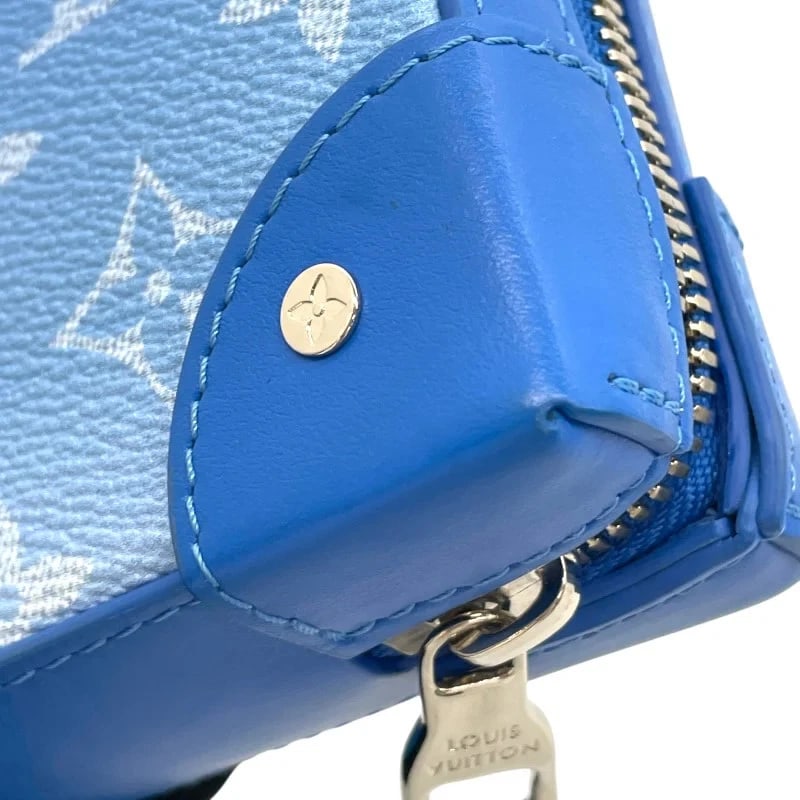 LOUIS VUITTON SOFT TRUNK BLUE MONOGRAM CLOUDS HANDBAG - 7