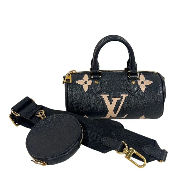LOUIS VUITTON PAPILLON BB BLACK GHW BICOLOR MONOGRAM EMPREINTE HANDBAG: LOUIS VUITTON Papillon BB Black GHW Bicolor Monogram Empreinte Handbag Brand: LOUIS VUITTON Type: Handbag Material: Two-Tone Monogram Empreinte Color: Black/GD Hardware Size: W: 20cm / H: 10cm