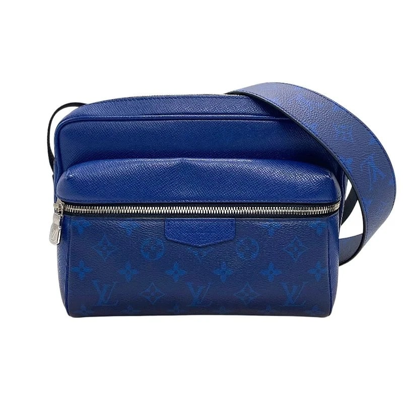 LOUIS VUITTON OUTDOOR MESSENGER PM COBALT SHW TAIGA LEATHER HANDBAG: LOUIS VUITTON Outdoor Messenger PM Cobalt SHW Taiga Leather Handbag Brand: LOUIS VUITTON Type: Handbag Material: Taigarama Color: Cobalt/SV Hardware Size: W: 24cm / H: 18cm / D: 8cm /