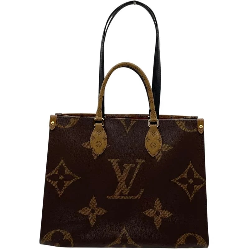 LOUIS VUITTON ONTHEGO MM BROWN MONOGRAM GIANT REVERSE TOTE HANDBAG: LOUIS VUITTON Onthego MM Brown Monogram Giant Reverse Tote Handbag Brand: LOUIS VUITTON Type: Handbag Material: Monogram Giant Reverse Color: Brown Size: W: 34cm / H: 26.5cm / D: 14cm 
