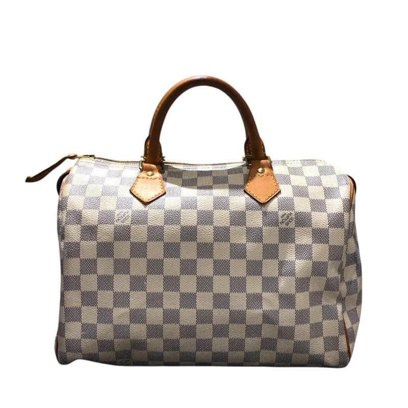 LOUIS VUITTON SPEEDY 30 WHITE DAMIER HANDBAG: LOUIS VUITTON Speedy 30 White Damier Handbag Brand: LOUIS VUITTON Type: Handbag Material: Damier Azur Color: white Size: W: 30cm / H: 22cm / D: 17cm Accessories: None Accessories Notice: When
