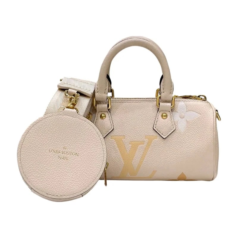 LOUIS VUITTON PAPILLON BB CREAM SAFFRON MONOGRAM EMPREINTE HANDBAG (1 of 6)