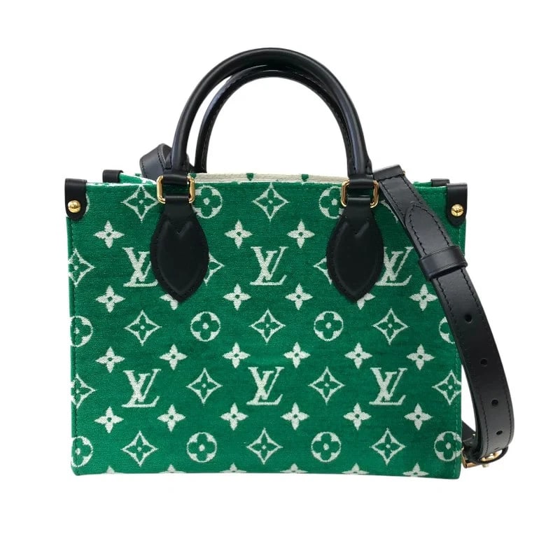 LOUIS VUITTON ONTHEGO PM GREEN AND WHITE MONOGRAM HANDBAG (1 of 7)