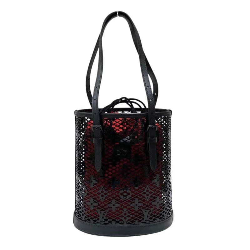 LOUIS VUITTON LACE BUCKET PM BLACK MONOGRAM HANDBAG: LOUIS VUITTON Lace Bucket PM Black Monogram Handbag Brand: LOUIS VUITTON Type: Handbag Material: Monogram Lace Leather Color: black Size: W: 23cm / H: 26.5cm / D: 15cm Accessories: None Ac
