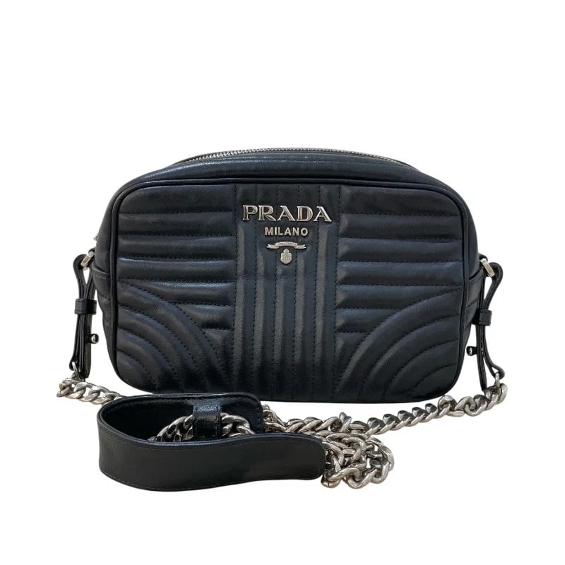 PRADA DIAGRAMME CHAIN BLACK HANDBAG (1 of 12)