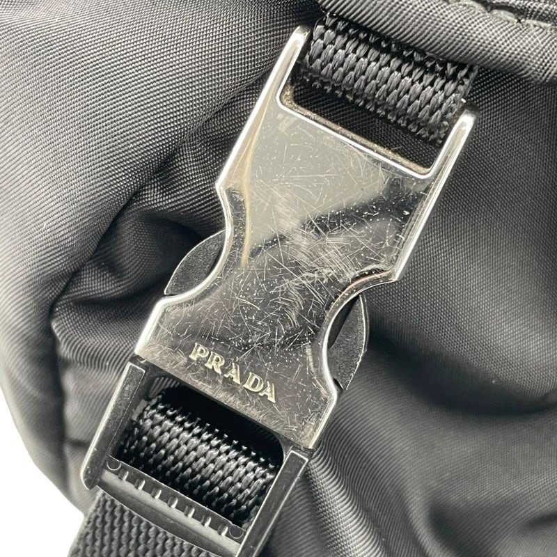 PRADA NYLON BACKPACK BLACK NYLON HANDBAG - 6